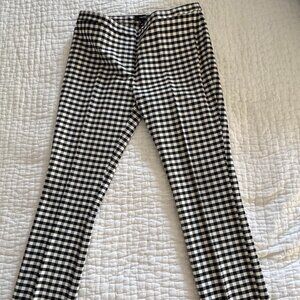 Theory Classic Skinny Cropped Gingham Pants Size 8